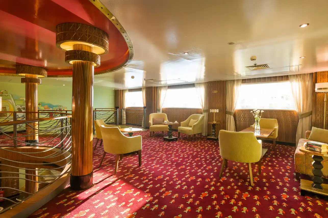 Lounge aboard the MY Alyssa Nile Cruise Nile cruise